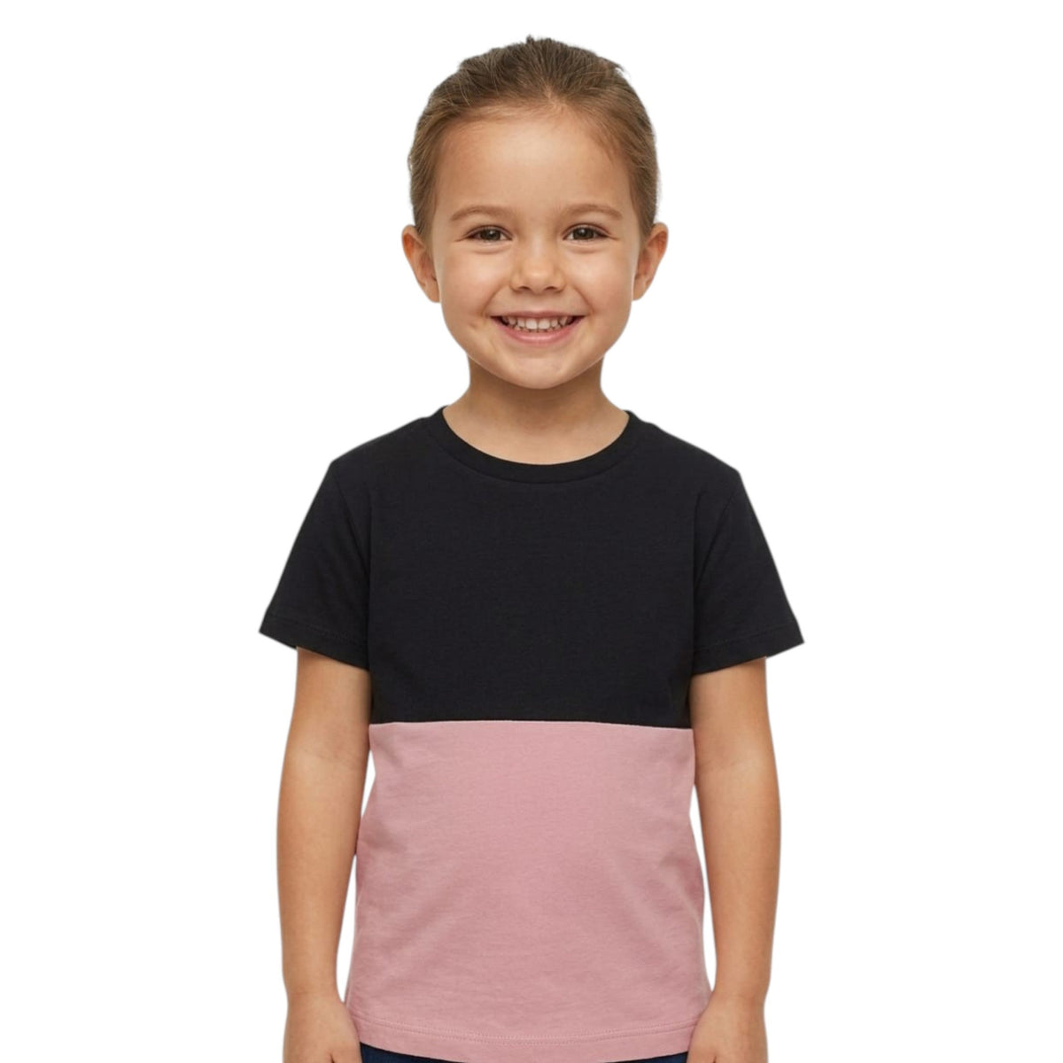 Kids Girl's Colorblocked Top,Black