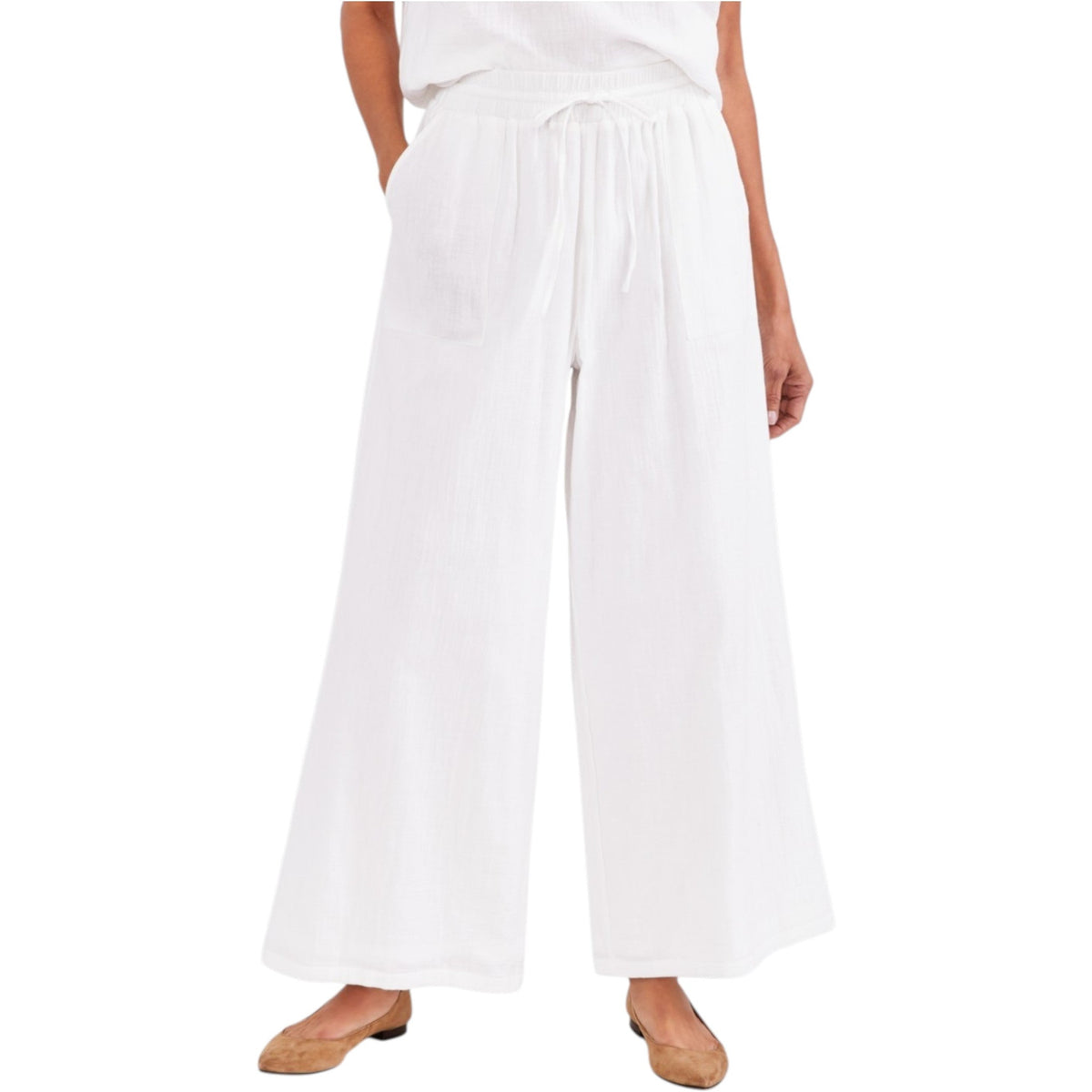 Women's Plain Pant,White