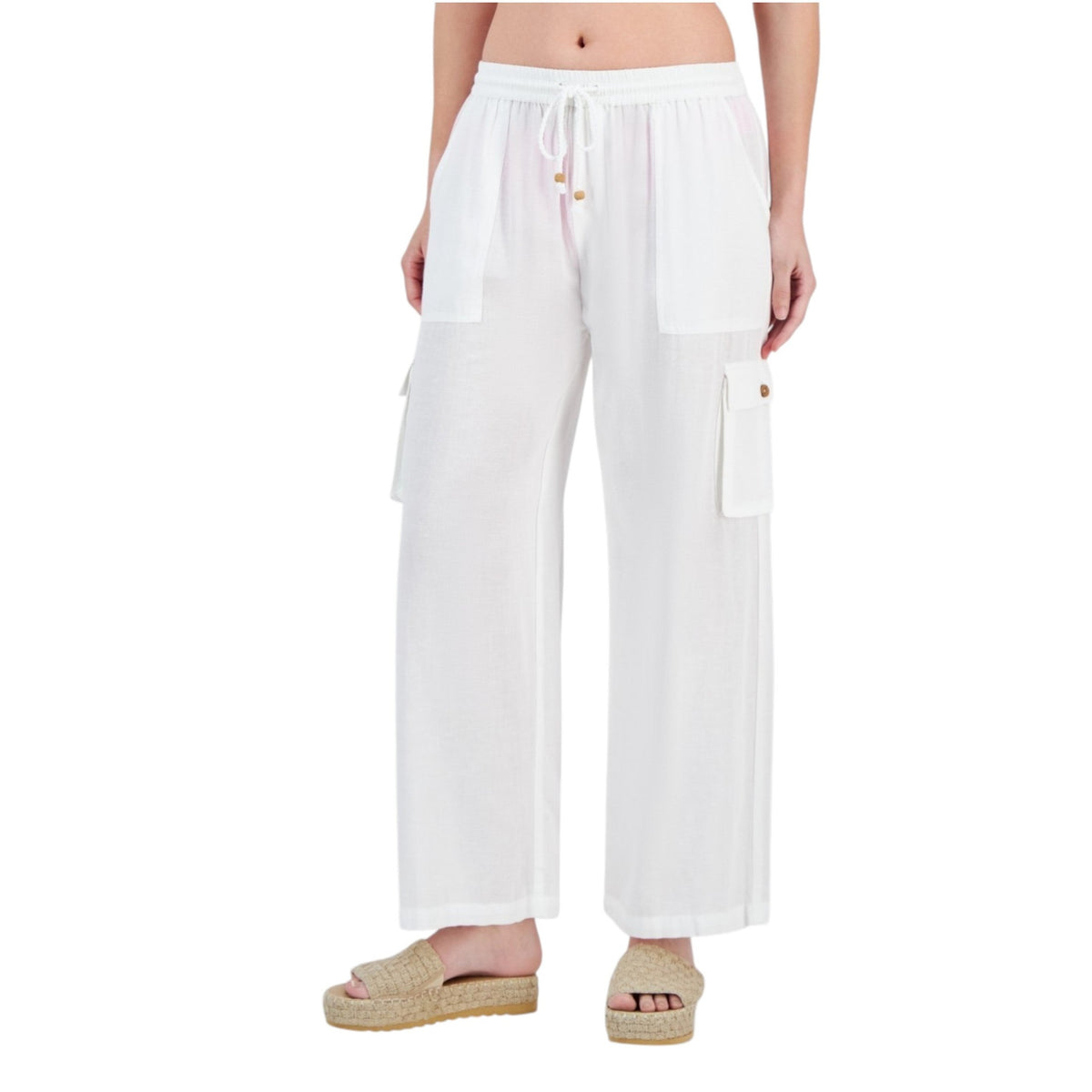 Women's Plain Pant,White