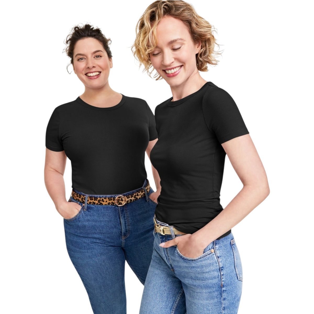 Women's Ribbed Top,Black