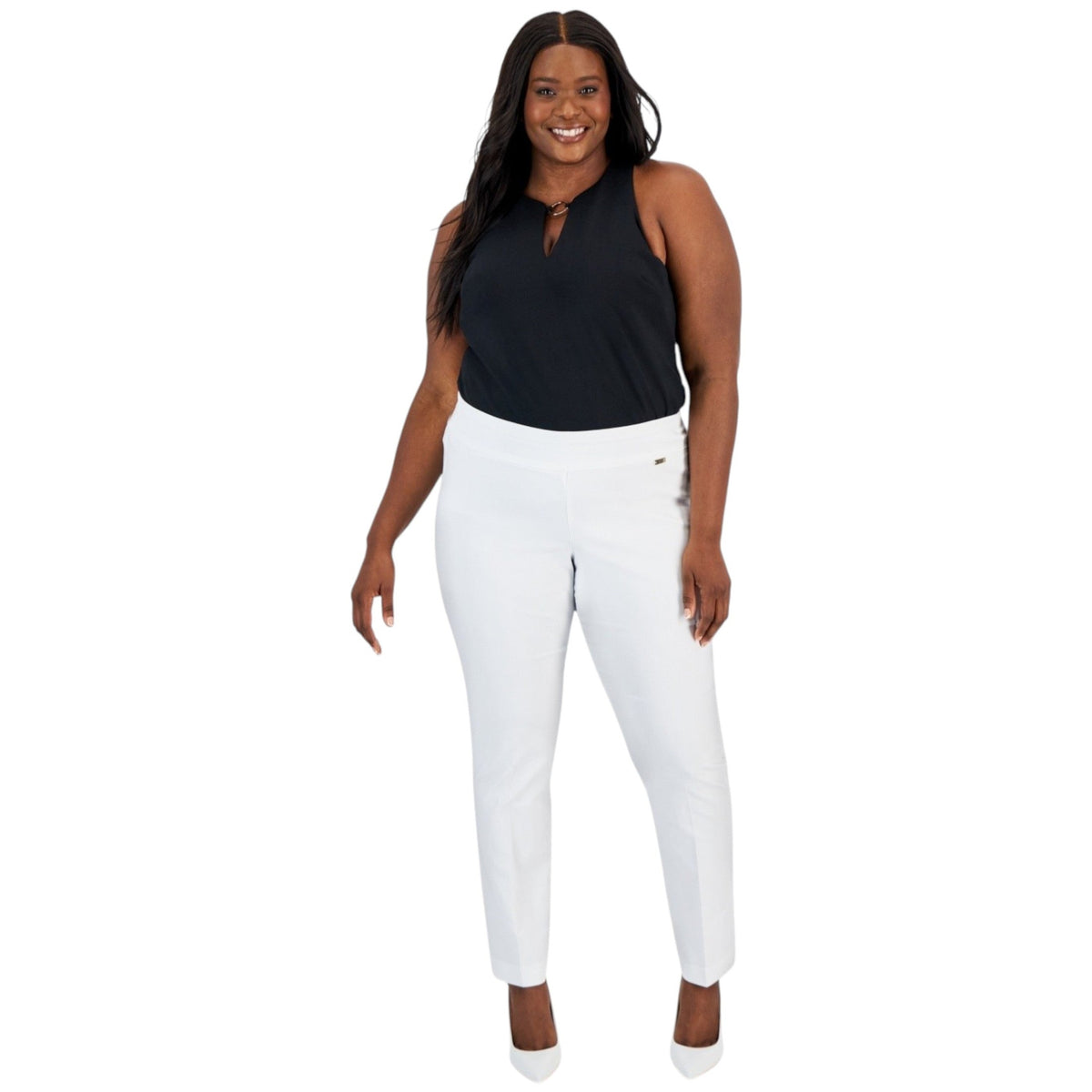 Women's Plain Pant,White