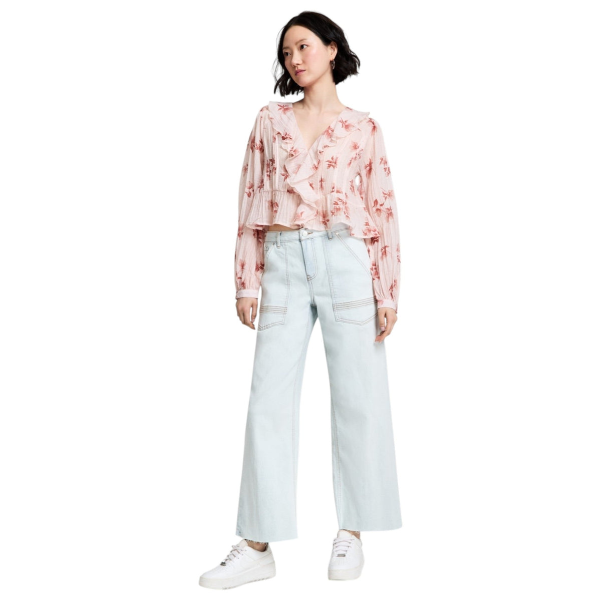 Women's Plain Jeans,Light Blue