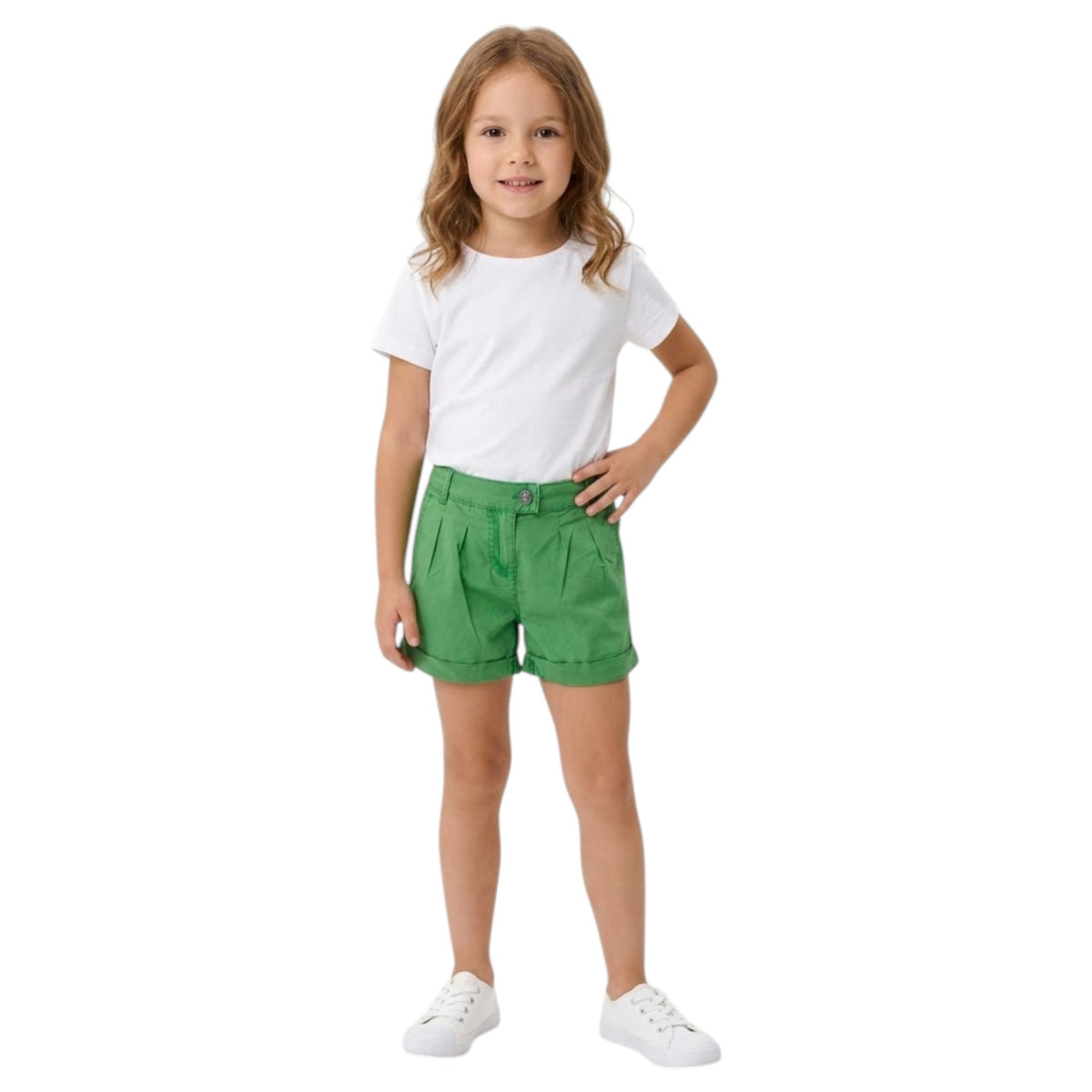 Kids Girl's Plain Short,Green