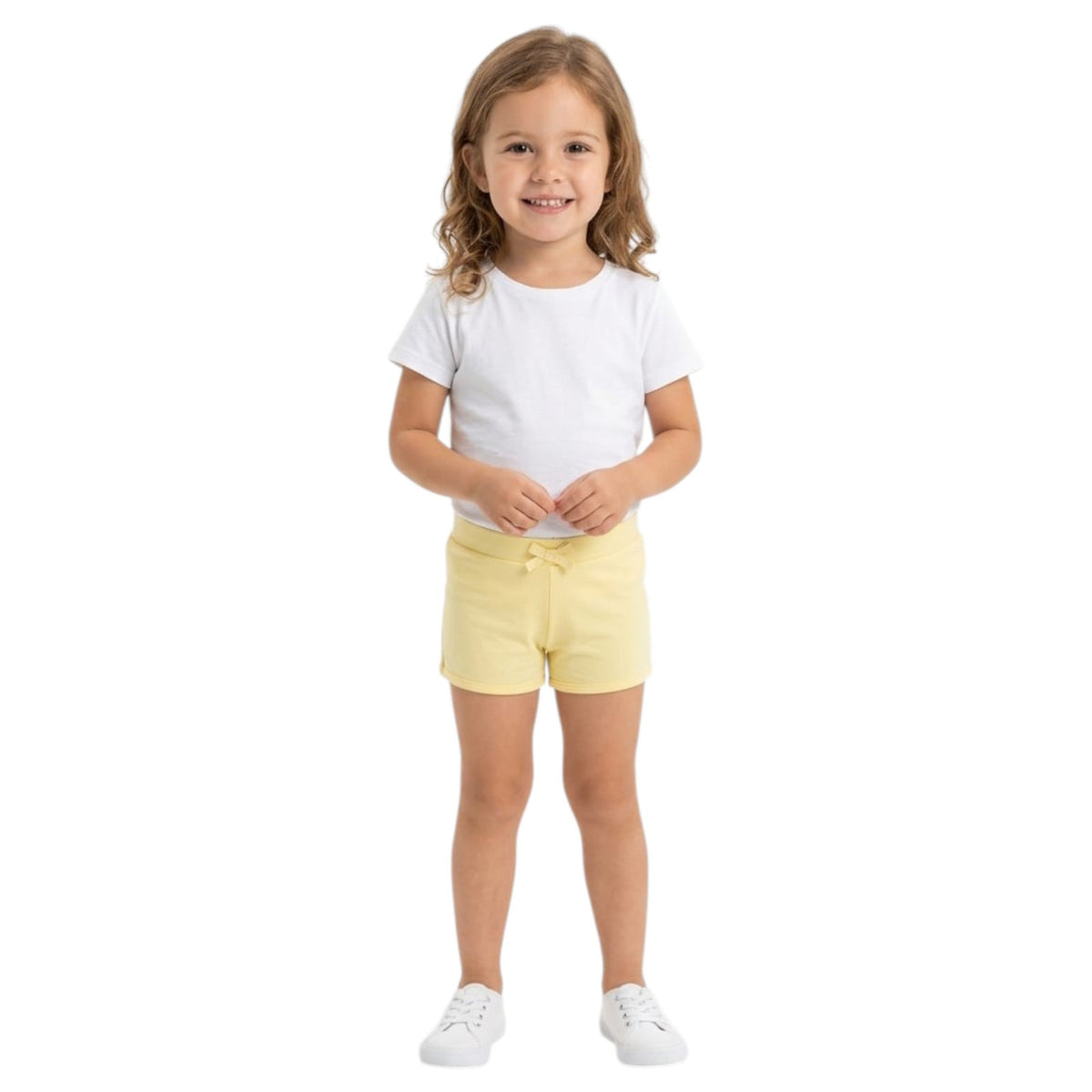 Kids Girl's Plain Short,Yellow
