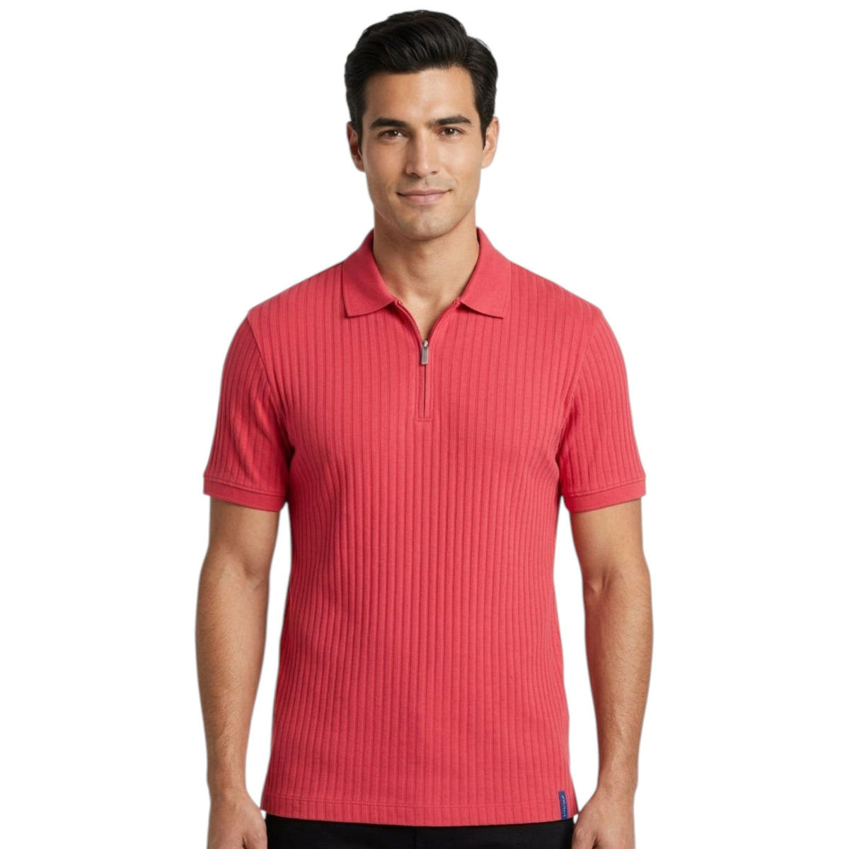 Men's Ribbed Top,Coral