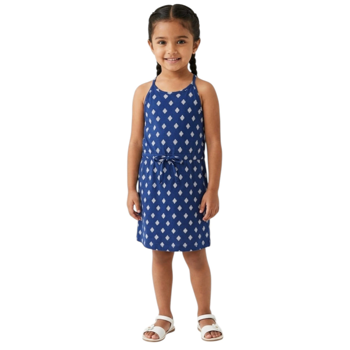 Kids Girl's Printed Dress,Navy