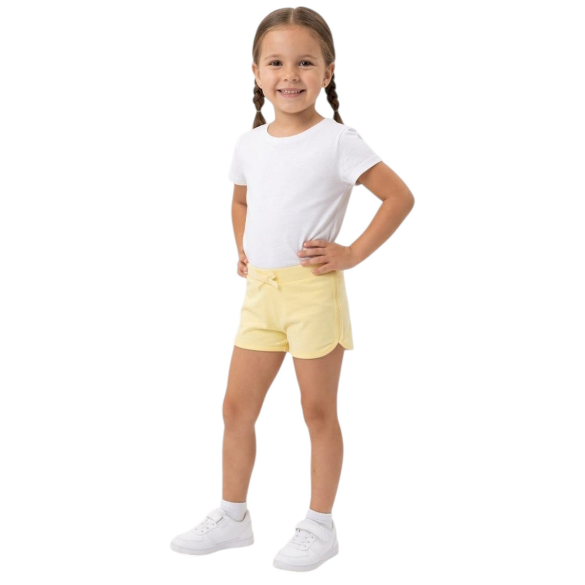Kids Girl's Plain Short,Yellow