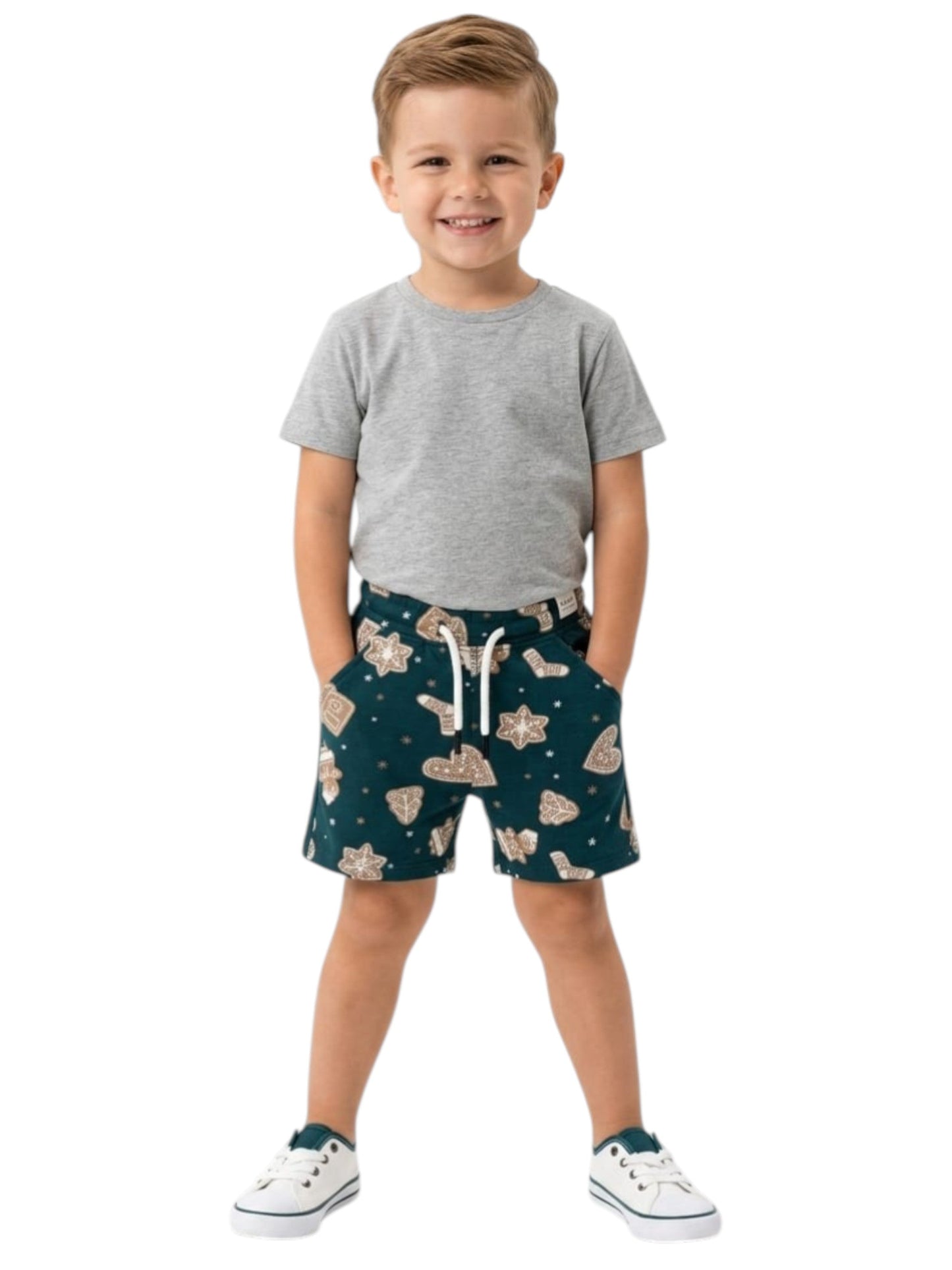 Kids Boy's Printed Short,Green