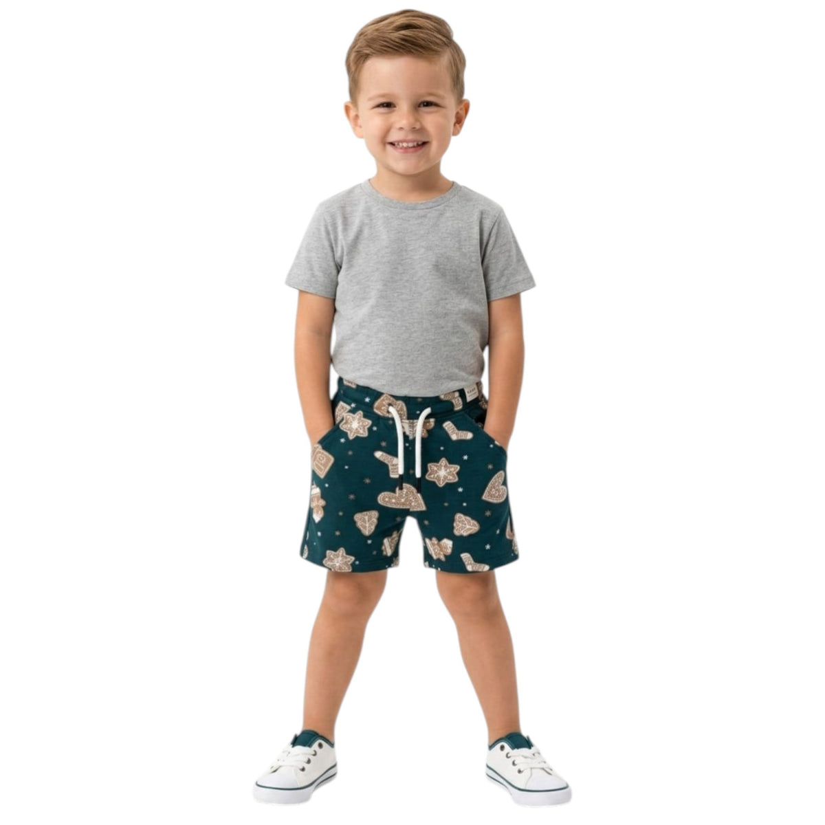 Kids Boy's Printed Short,Green