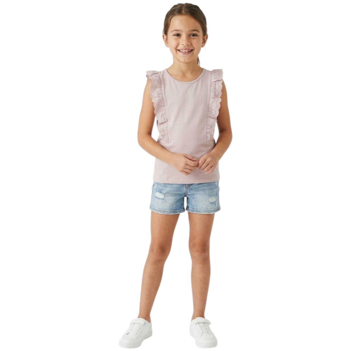 Kids Girl's Plain Top,Dusty Rose