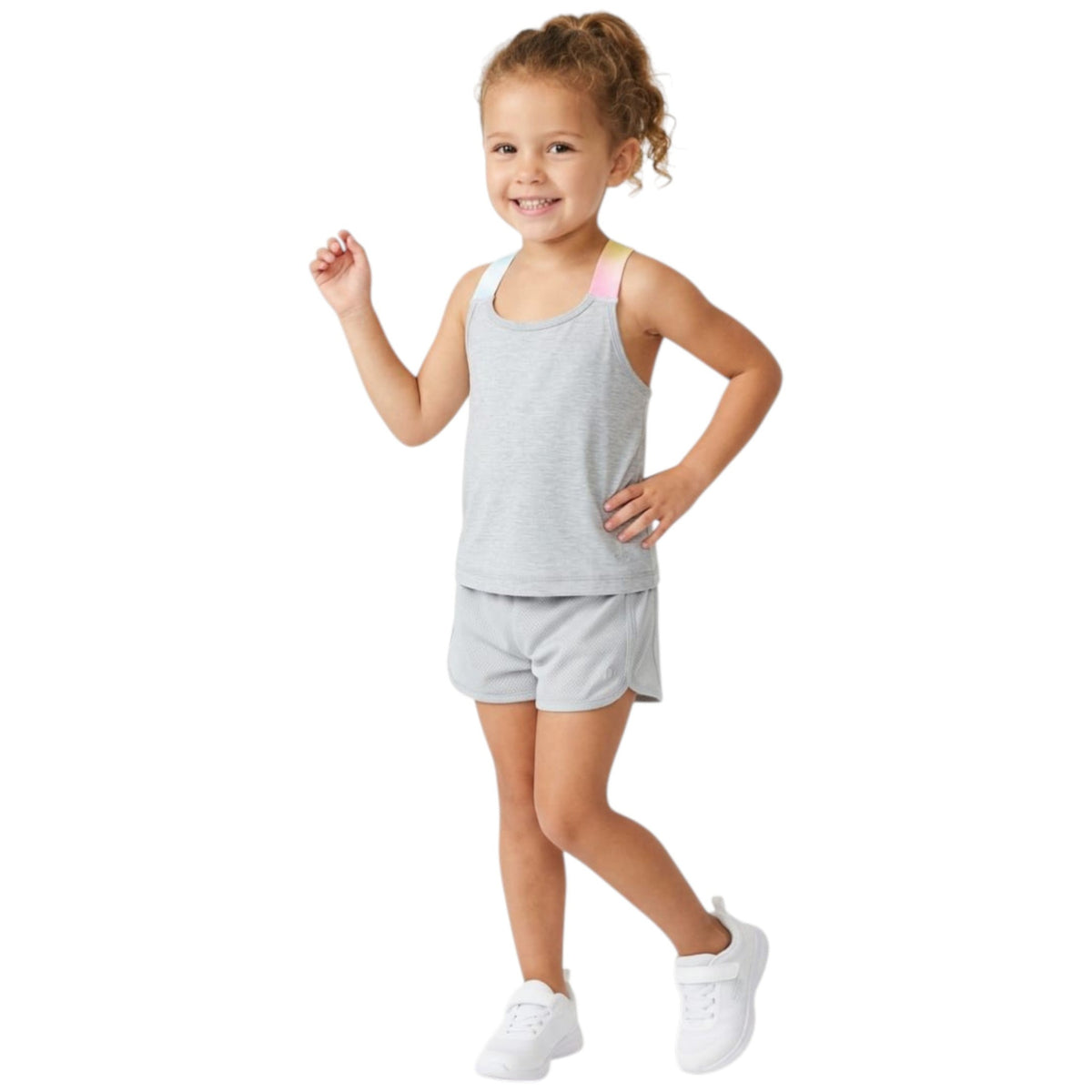 Kids Girl's Plain Top,Grey