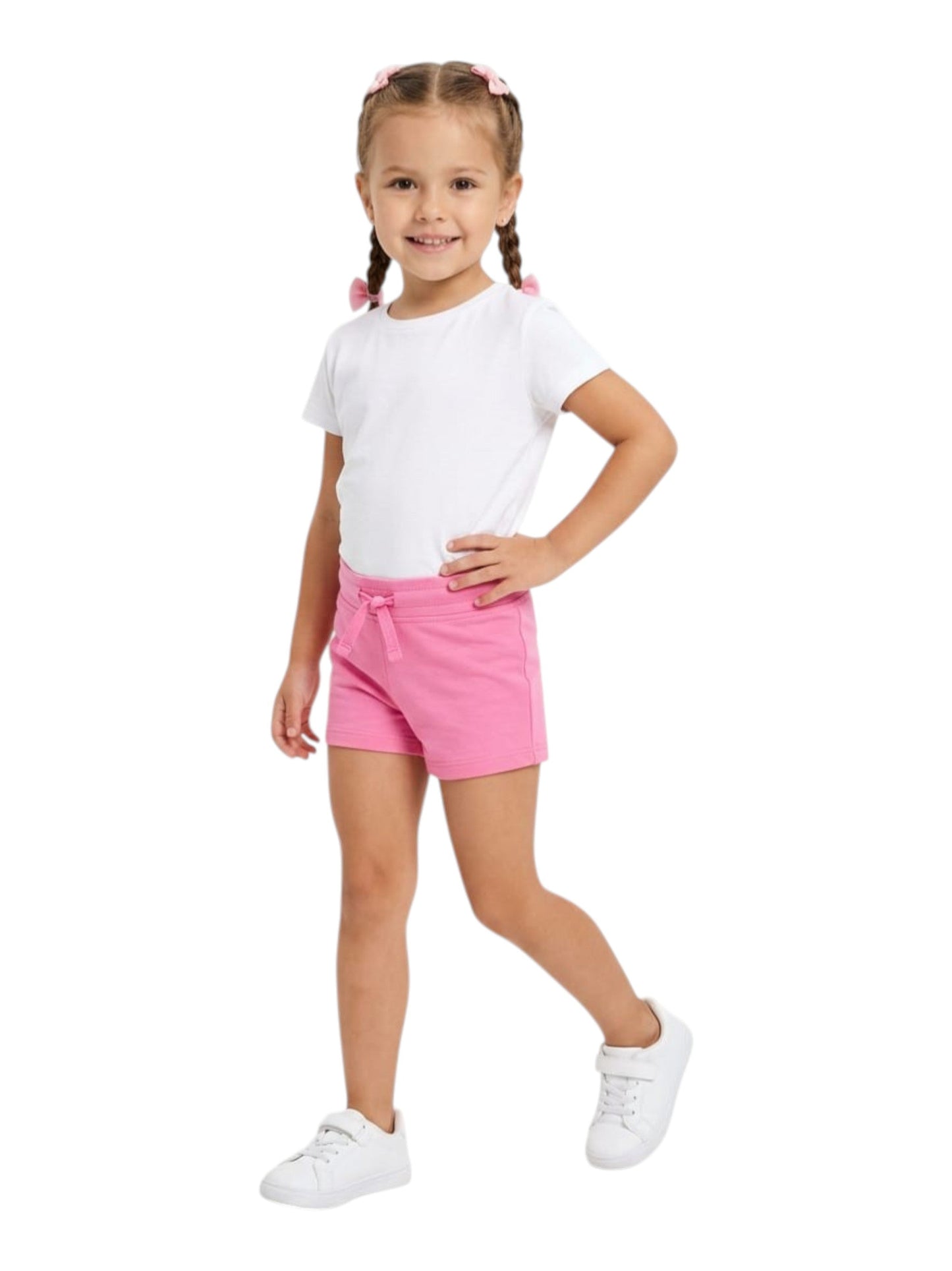 Kids Girls Plain Short,Pink