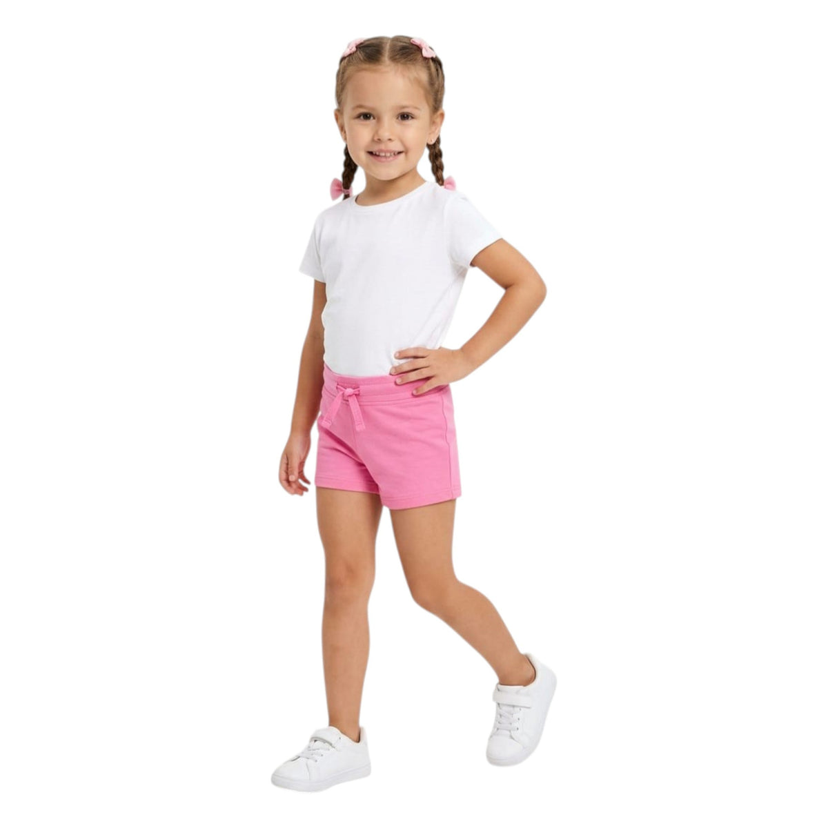 Kids Girls Plain Short,Pink