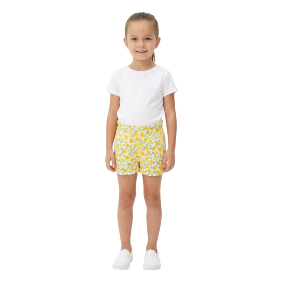 Kids Girl's Printed Short,Yellow