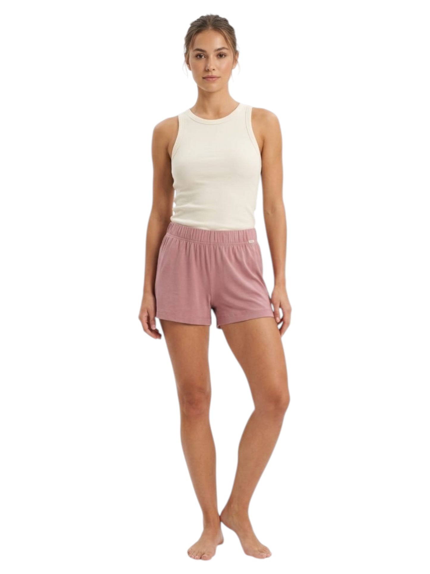 Women's Plain Short,Dusty Pink