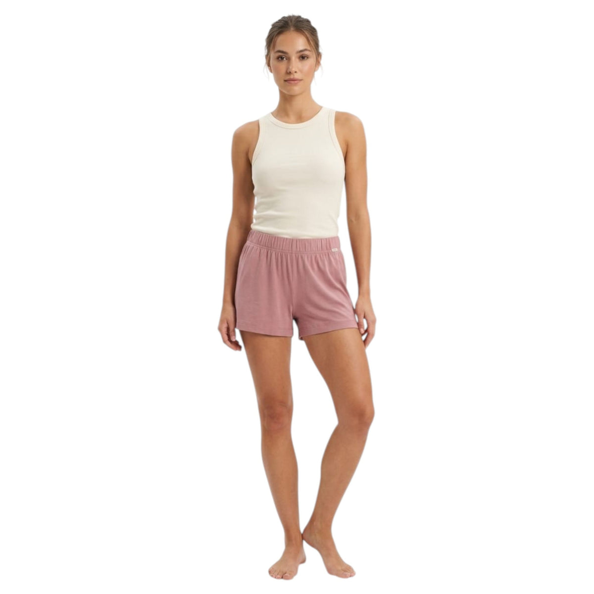 Women's Plain Short,Dusty Pink
