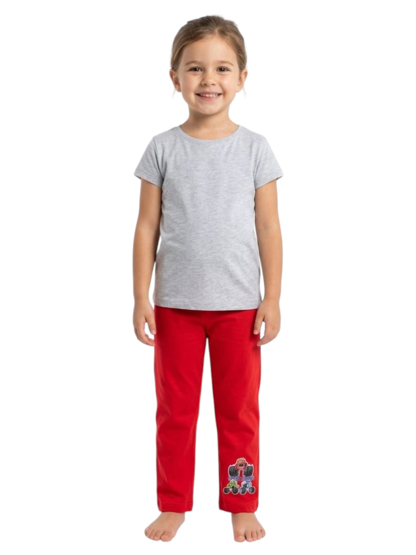 Kids Girl's Plain Pant,Red