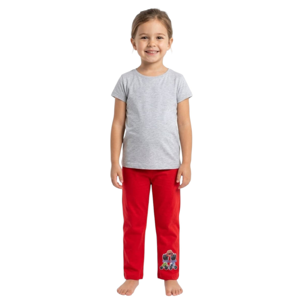 Kids Girl's Plain Pant,Red