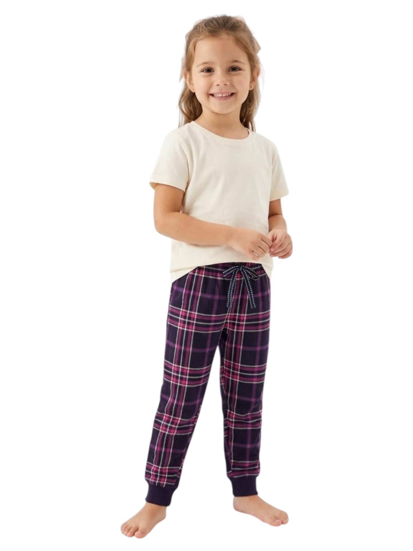 Kids Girl's Plaid Sleepwear Pant,Nevy