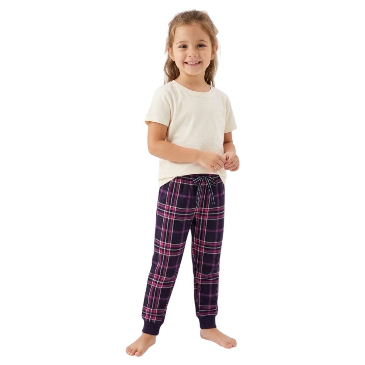 Kids Girl's Plaid Sleepwear Pant,Nevy