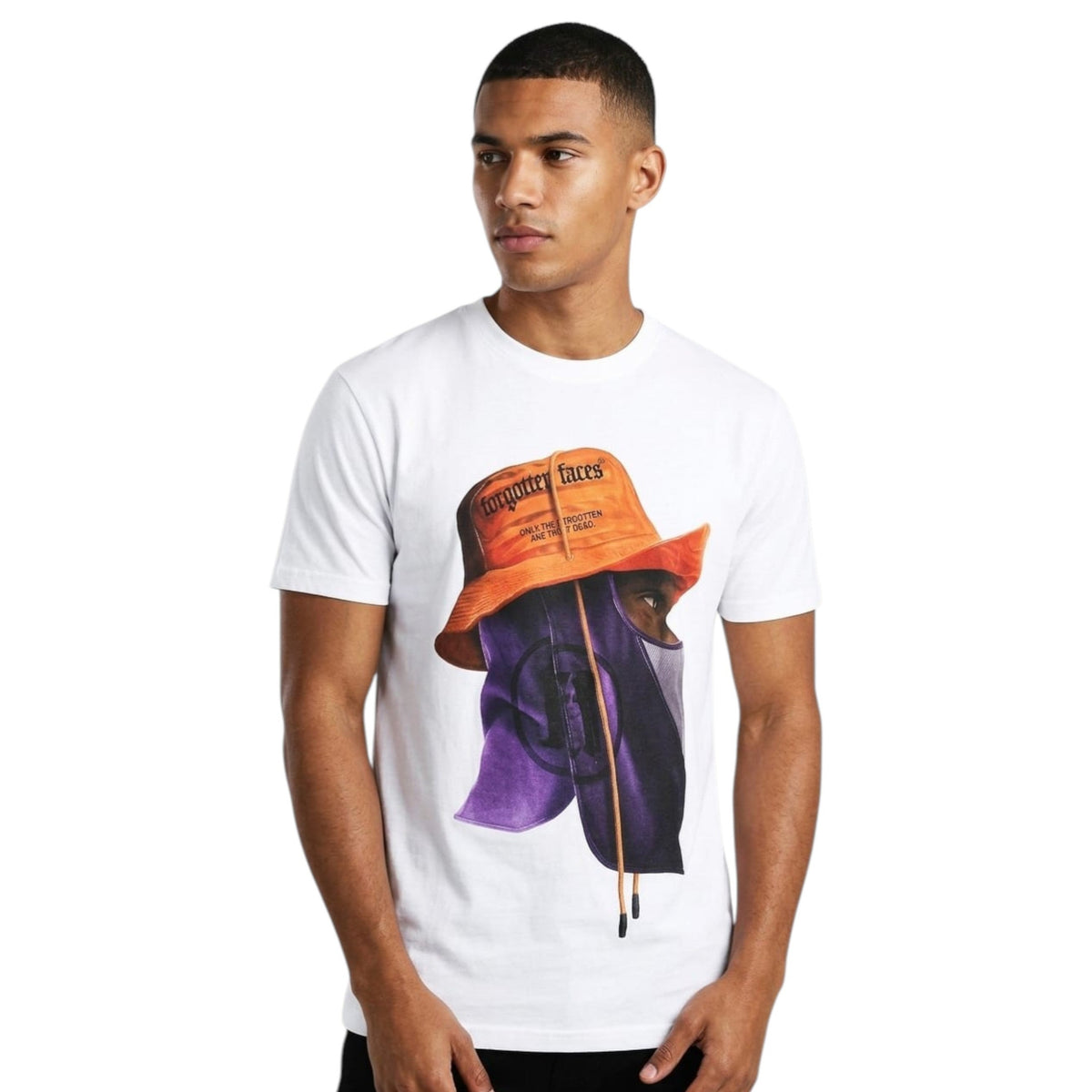 Men's Printed Top Over Size,White