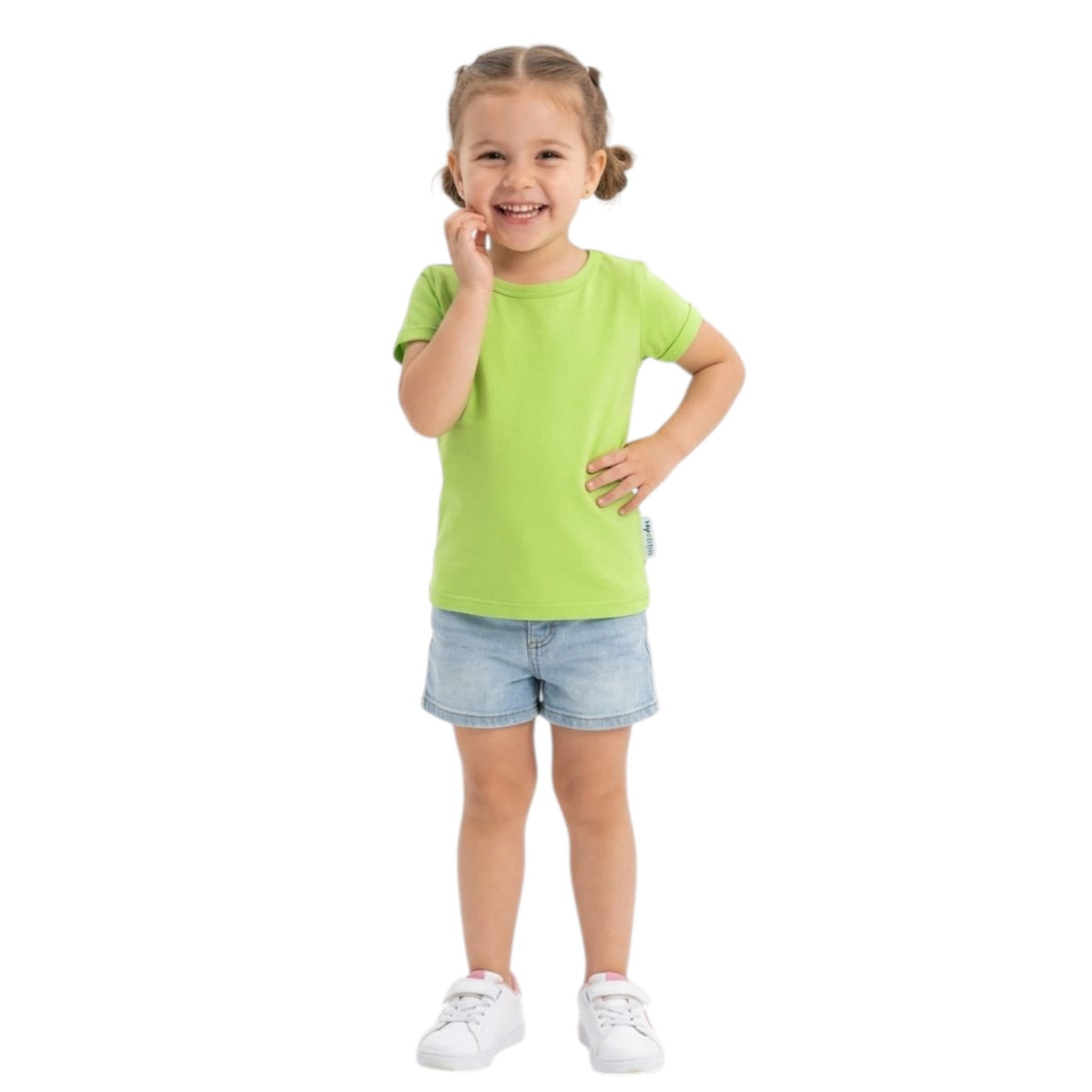 Kids Girl's Plain Top,Light Green