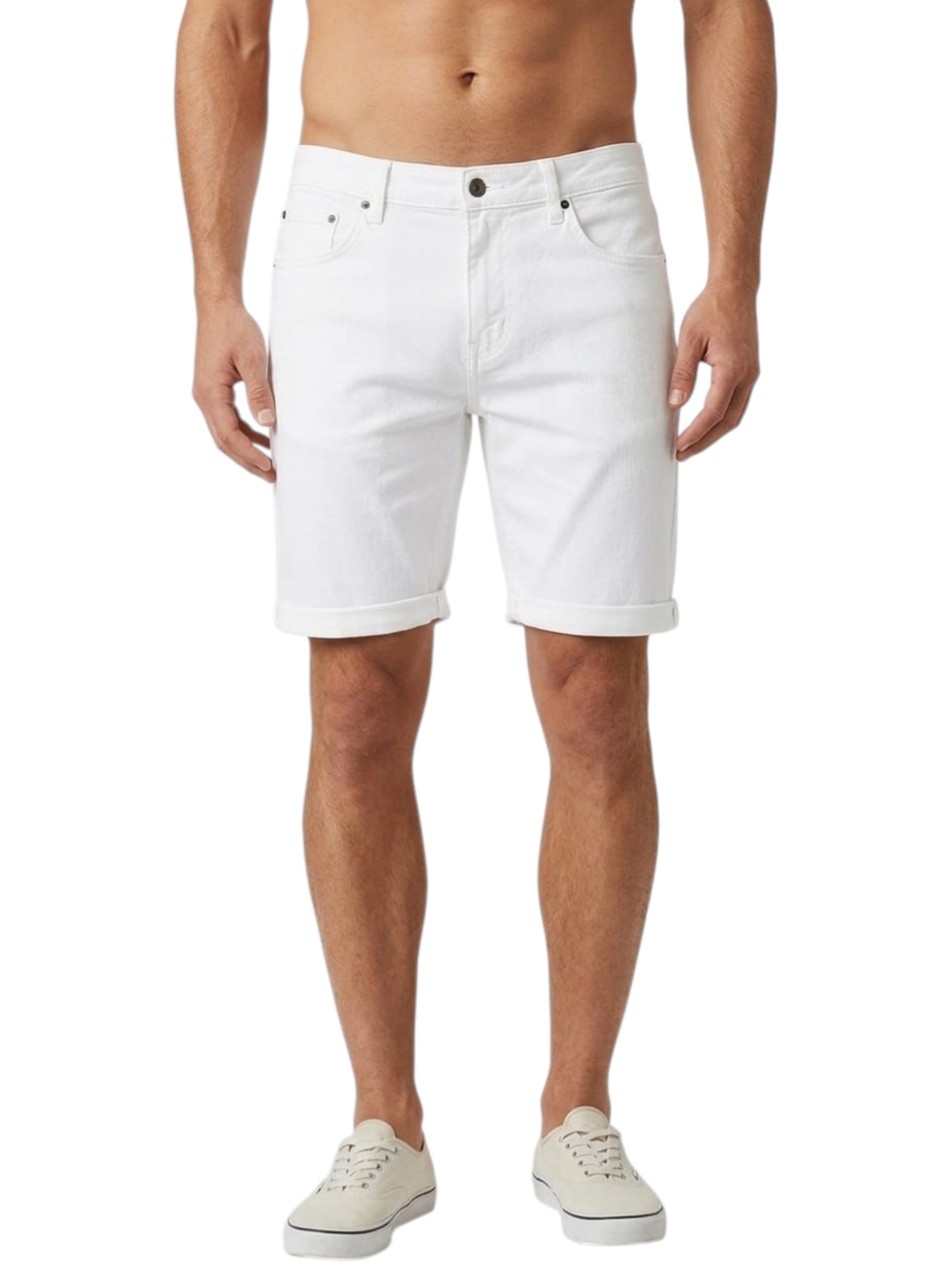 Men's Plain Short,White