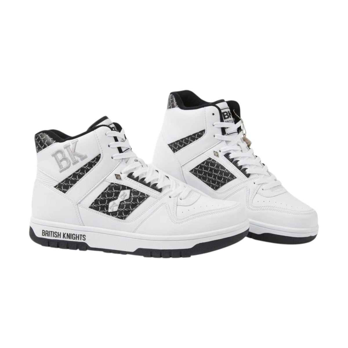Men's Colorblocked High Top Shoes,White