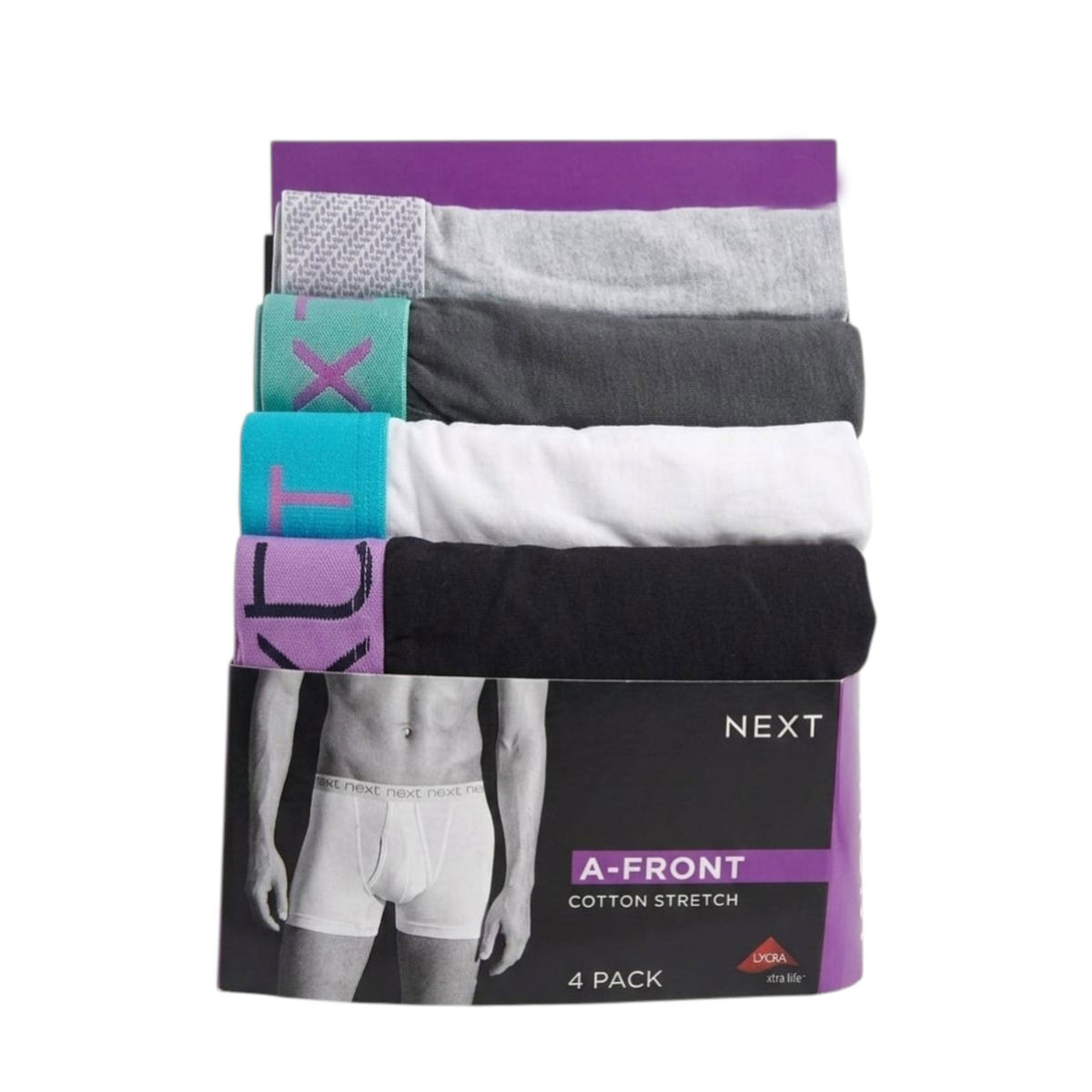Men's Plain Boxer Set 4 Pieces,Multi