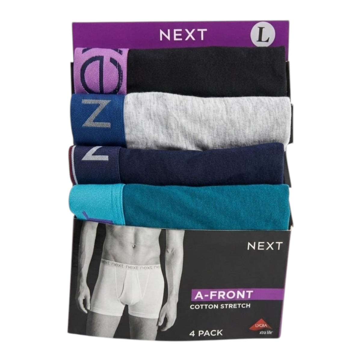 Men's Plain Boxer Set 4 Pieces,Multi