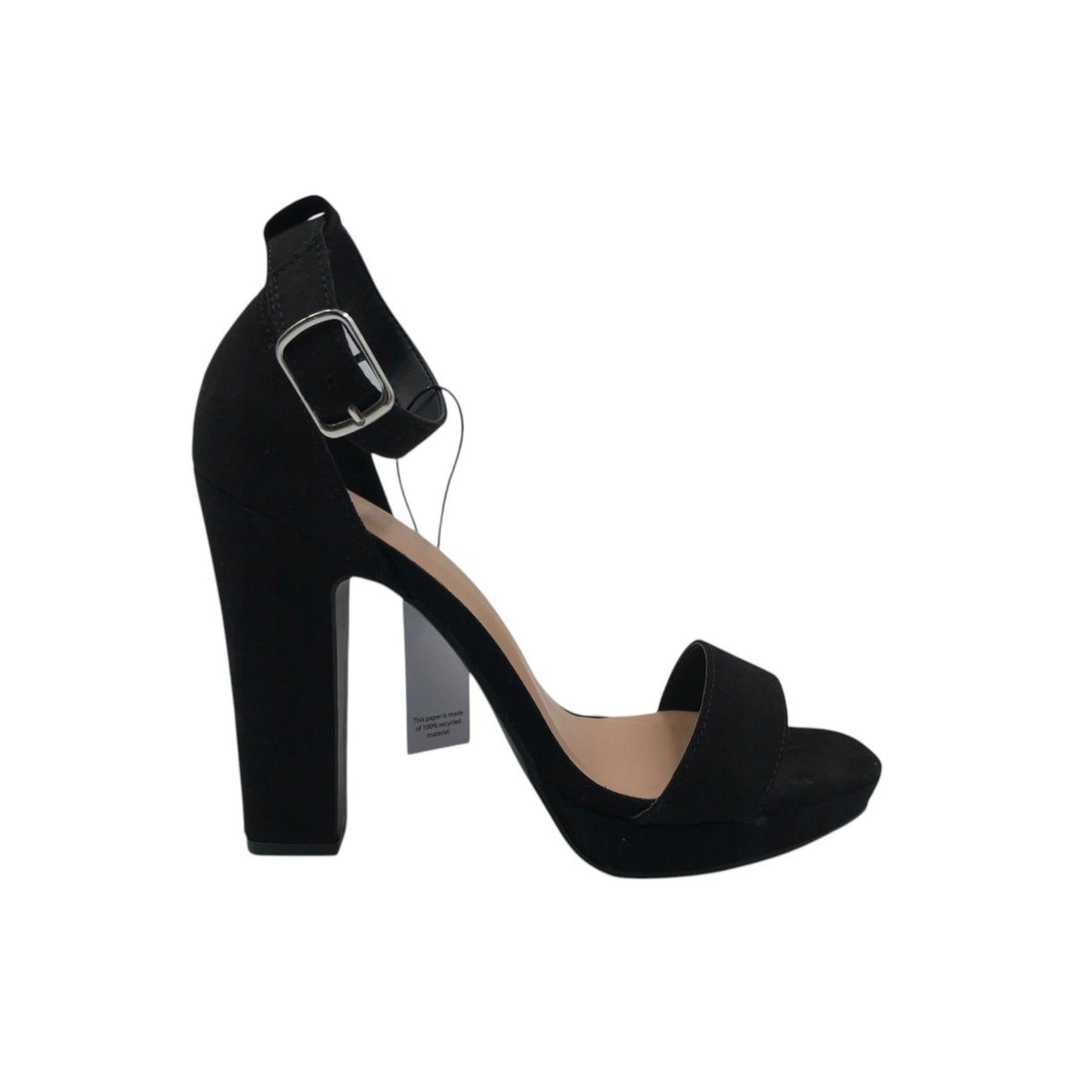 Women's Plain Heeled Shoes,Black