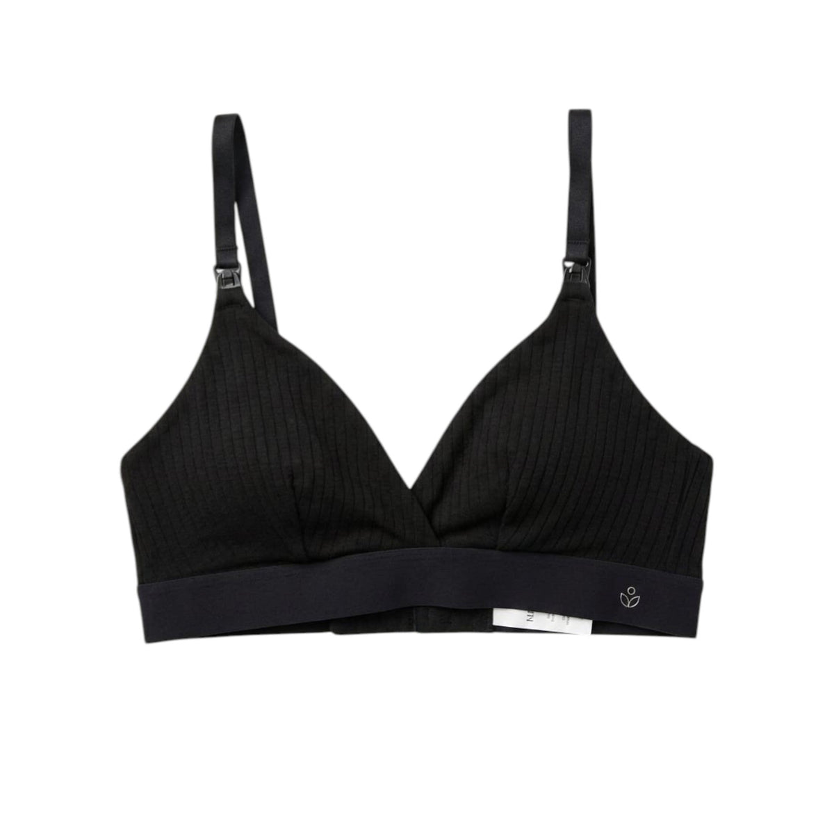 Women's Ribbed Bra,Black