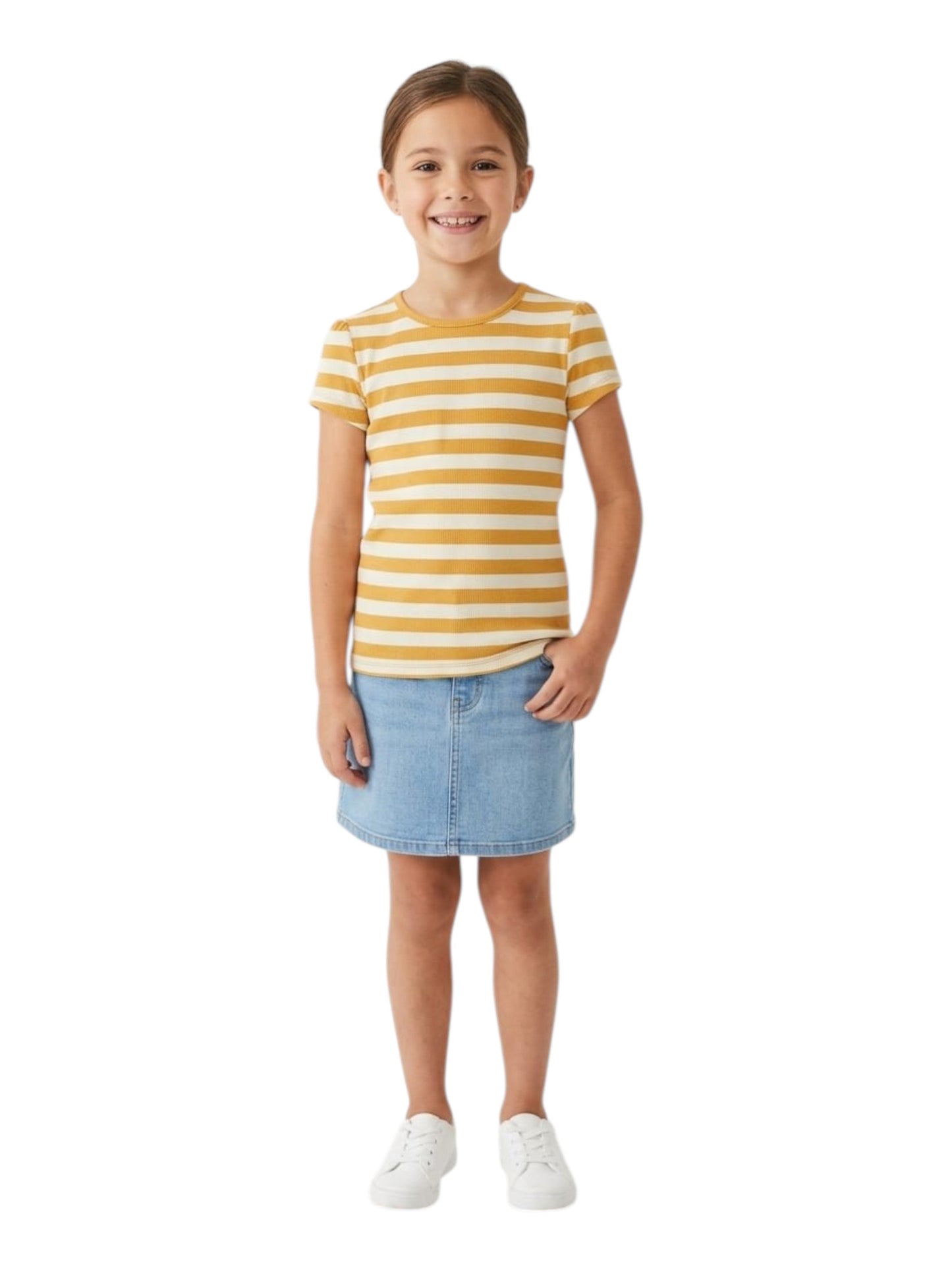 Kids Girl's Striped Top,Multi