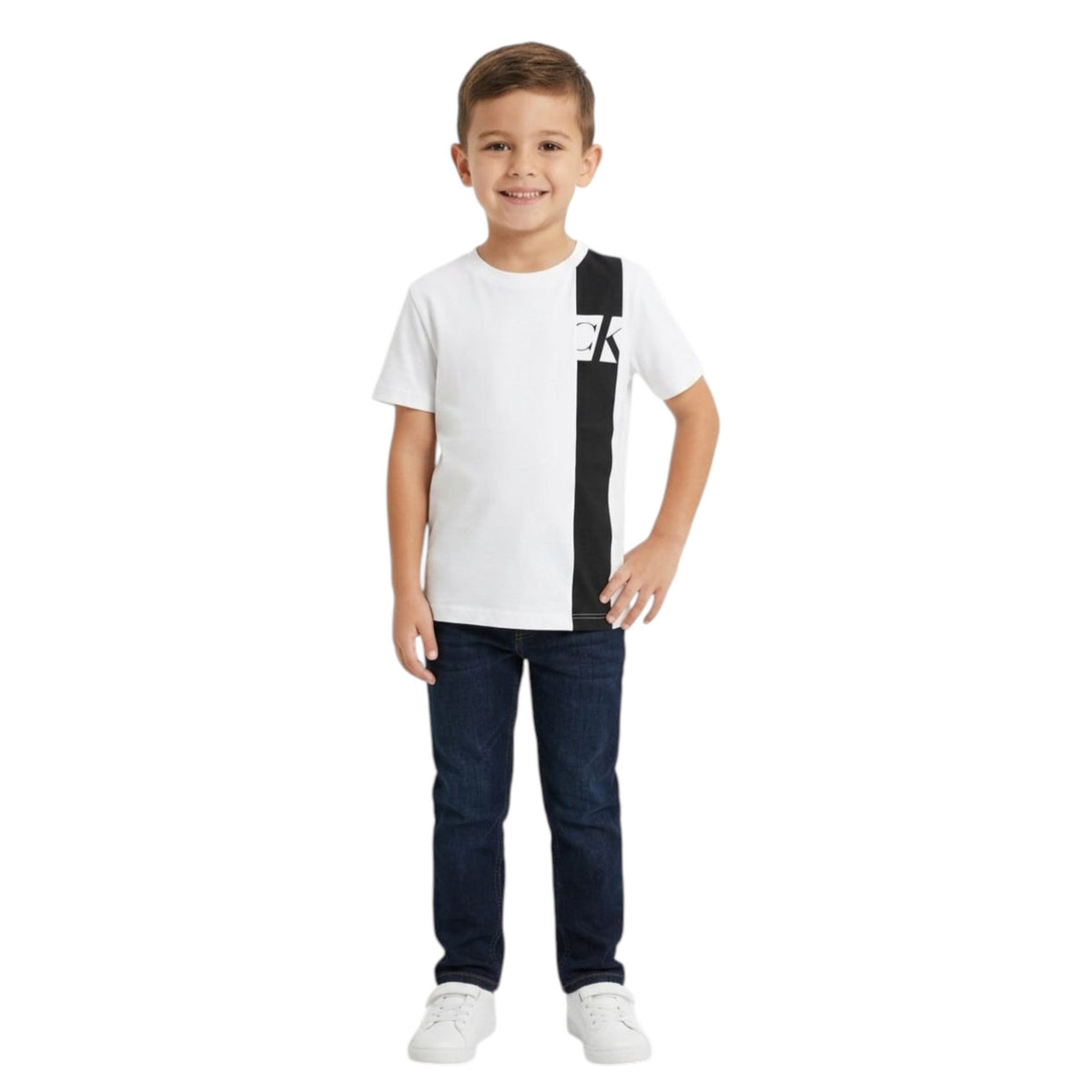 Kids Boy's Colorblocked Top,White