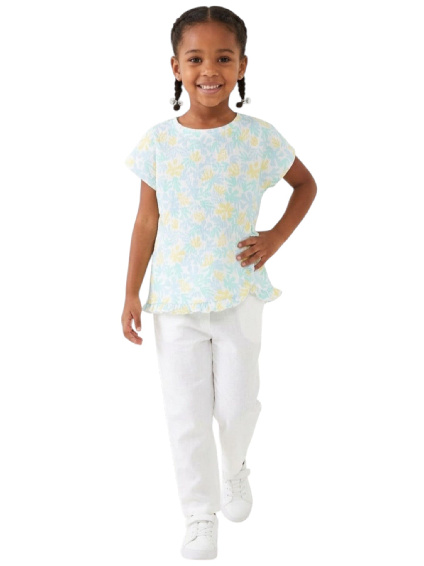 Kids Girl's Printed Top,Multi