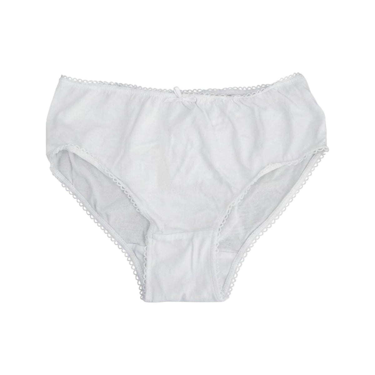 Kids Girl's Plain Brief,White