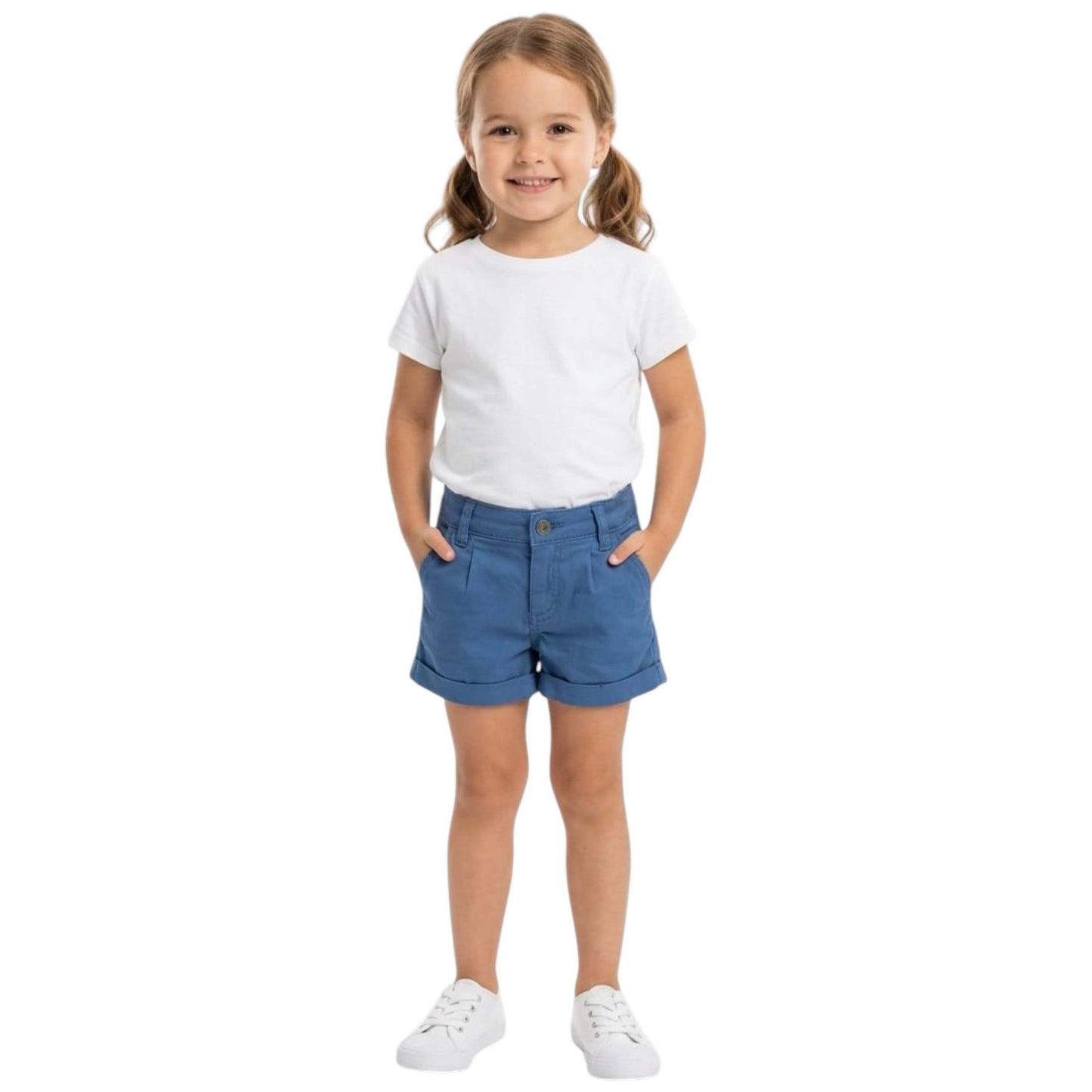 Kids Girl's Plain Short,Dusty Blue