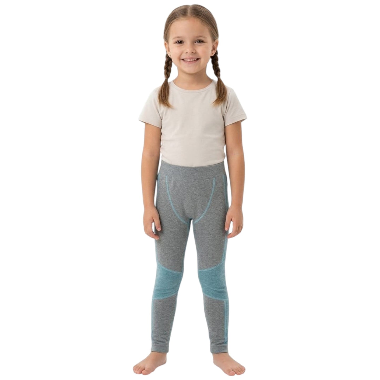 Kids Girl's Colorblocked Legging,Grey