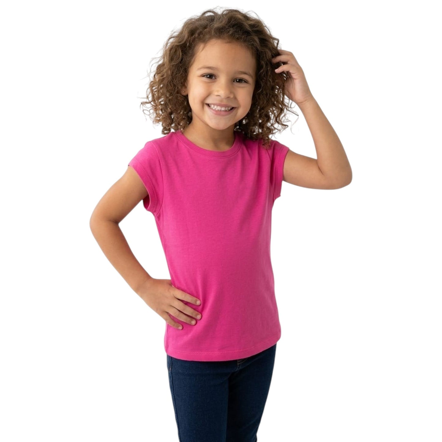 Kids Girl's Plain Top,Pink