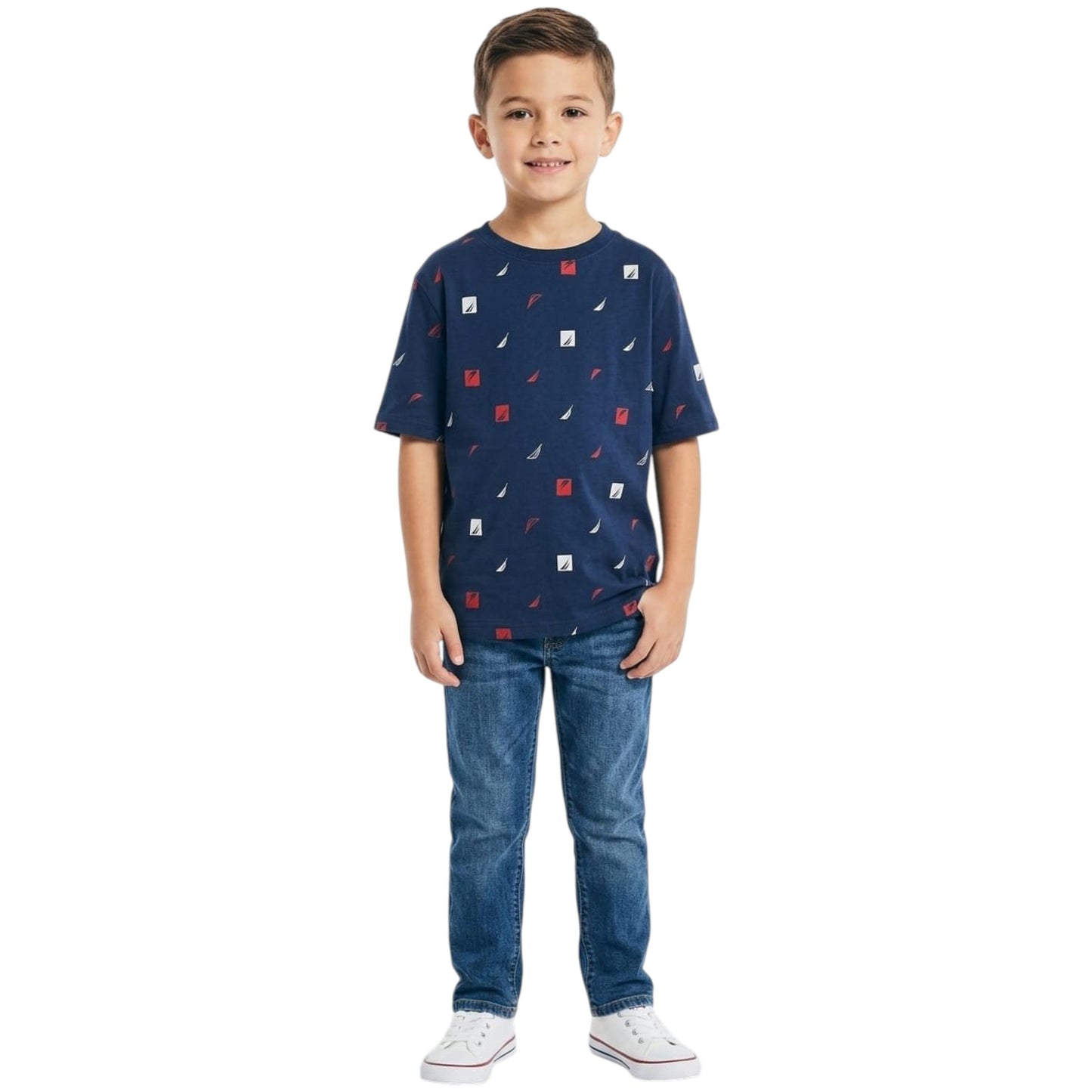 Kids Boy's Printed Top,Navy