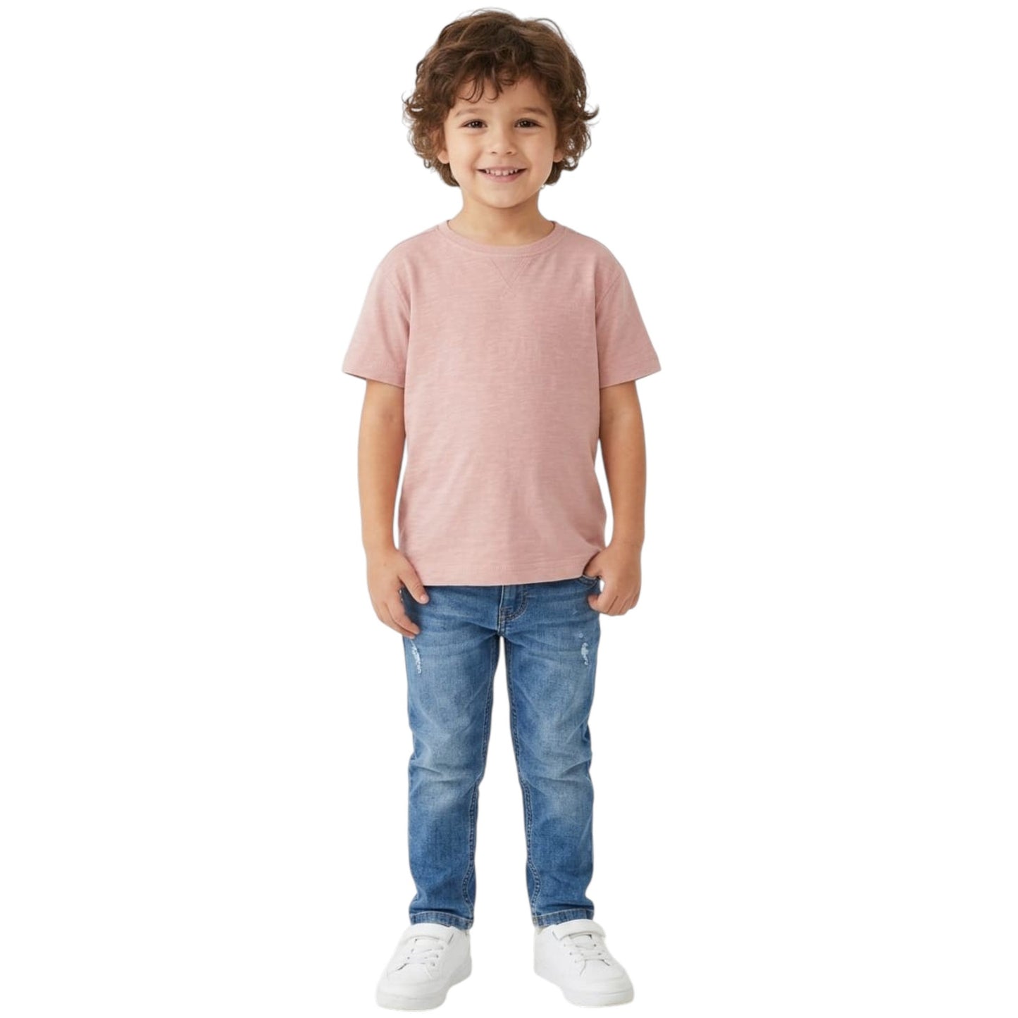 Kids Boy's Plain Top,Dusty Pink