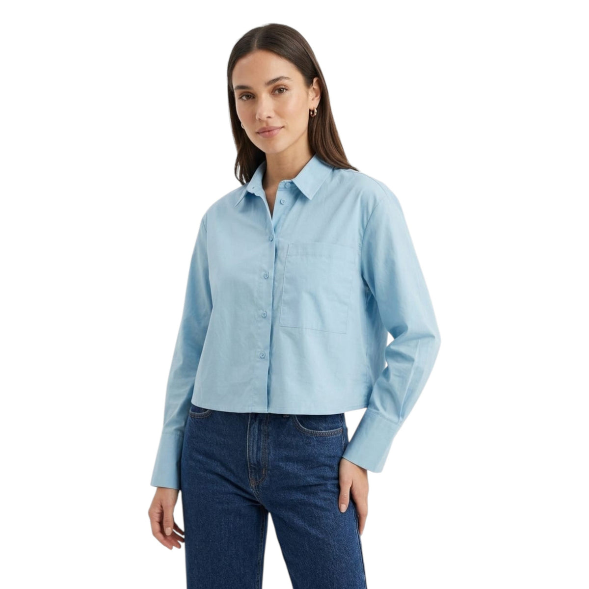 Women's Plain Chemise,Blue