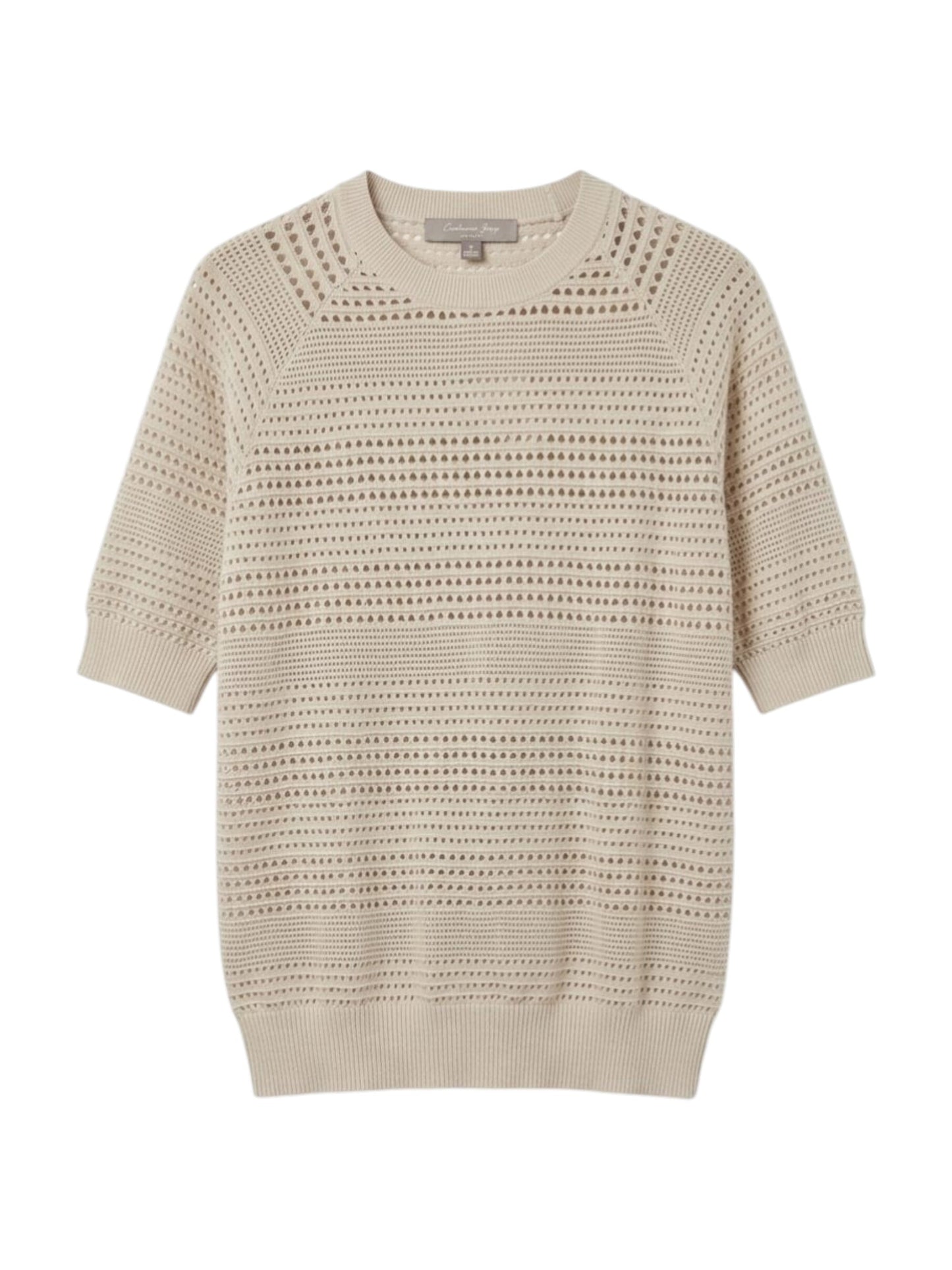 Women's Open Knitted Top,Light Beige