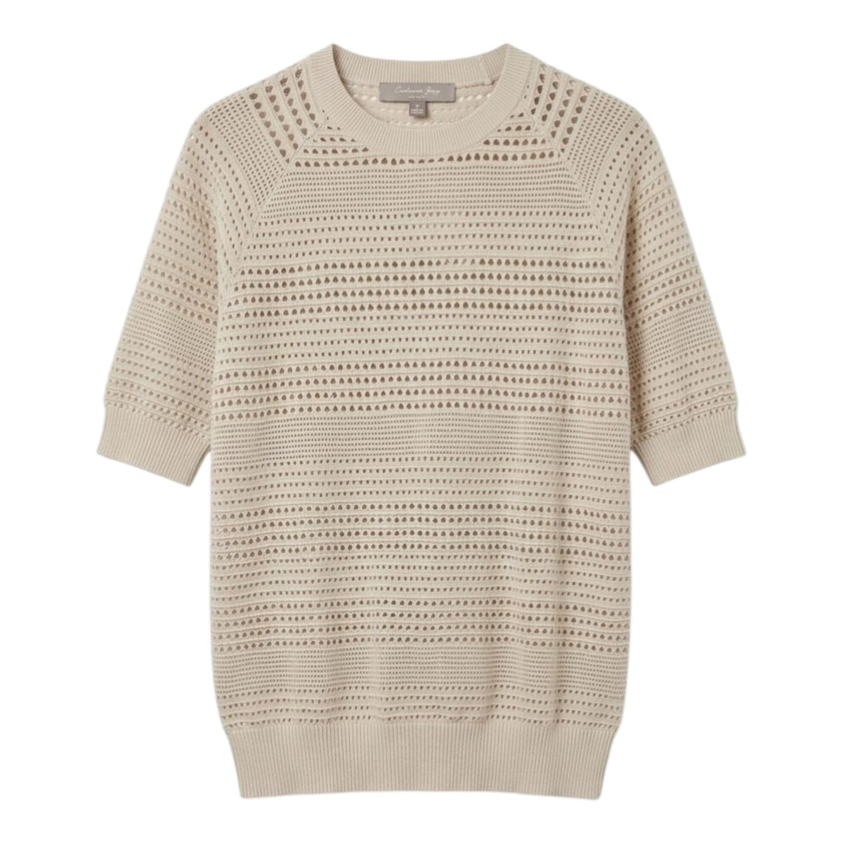 Women's Open Knitted Top,Light Beige