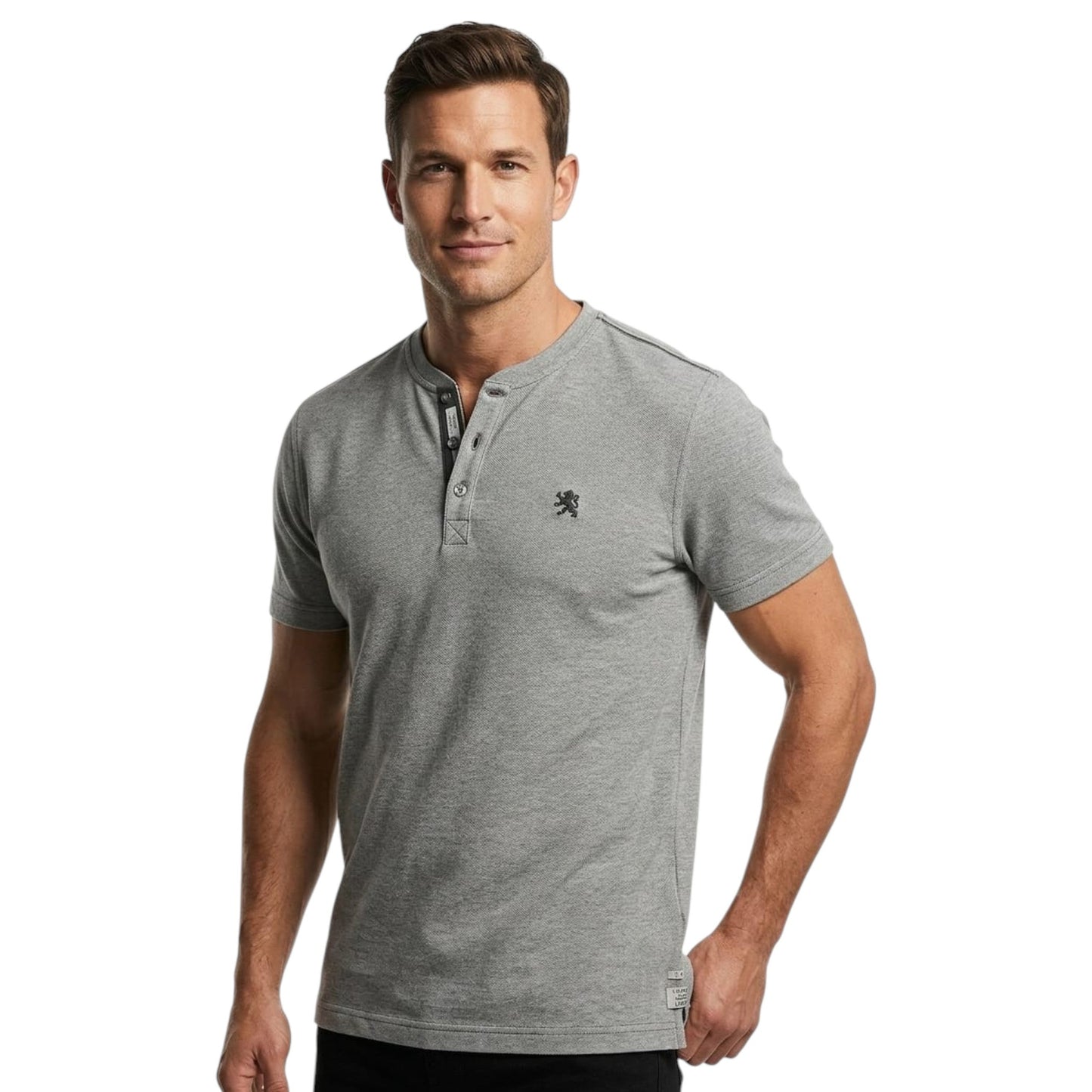 Men's Knitted Top,Heather Grey