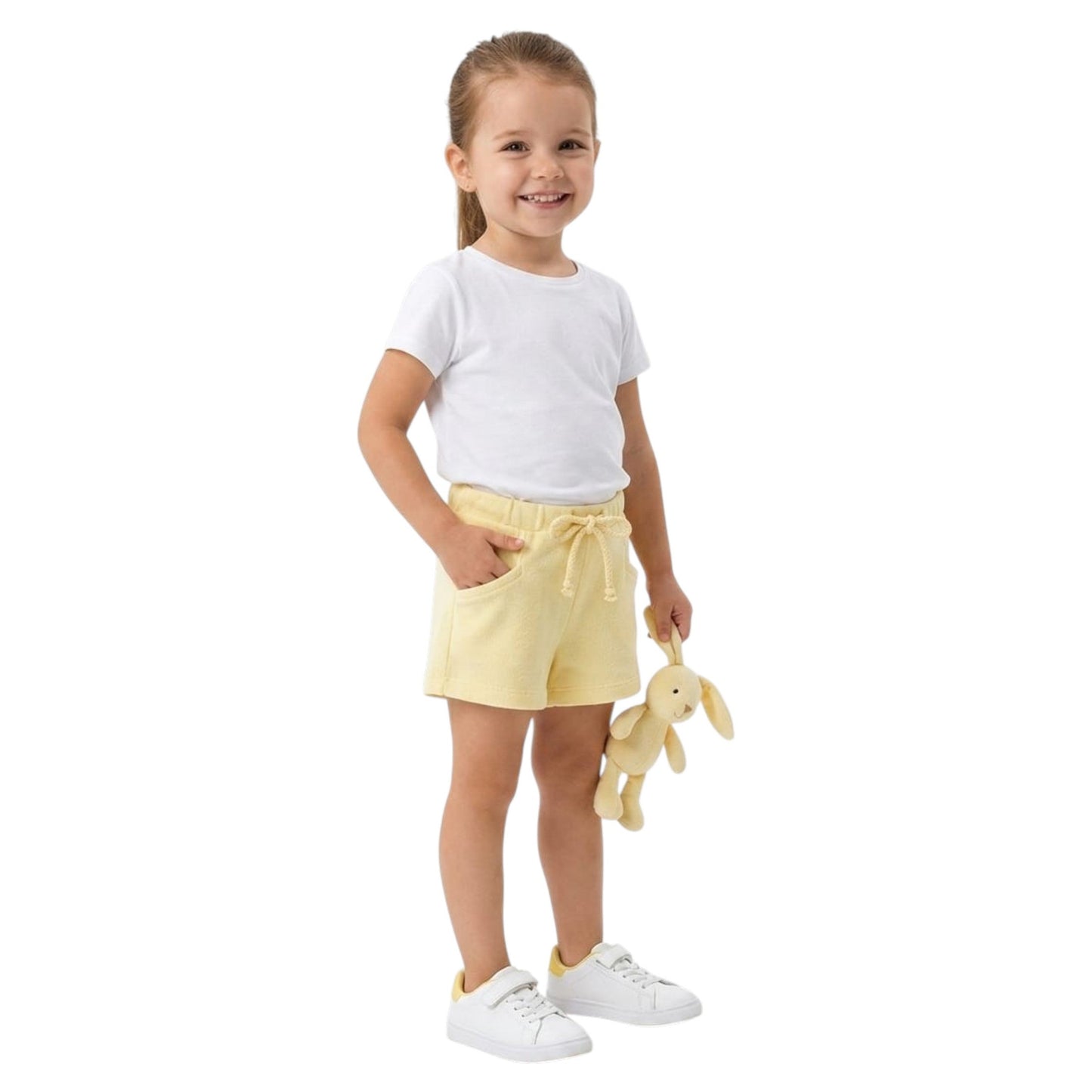 Kids Girl's Plain Short,Yellow