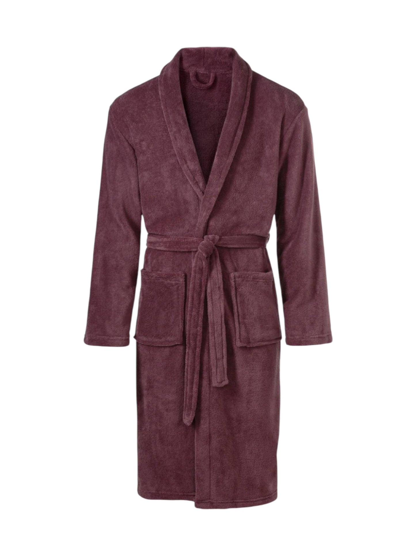 Women's Faux Fur Sleepwear Robe,Burgundy