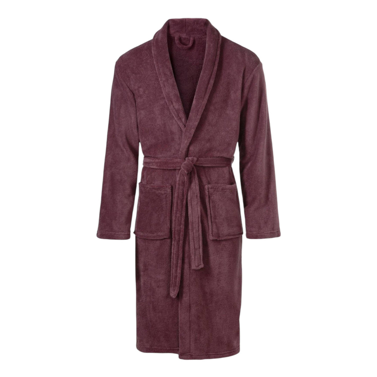 Women's Faux Fur Sleepwear Robe,Burgundy