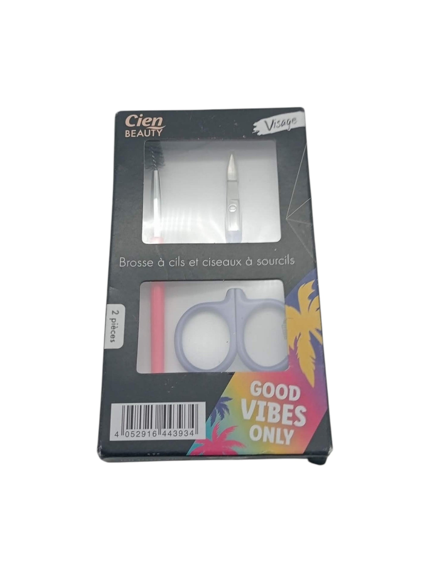 Eyelash Brush And Eyebrow Scissors