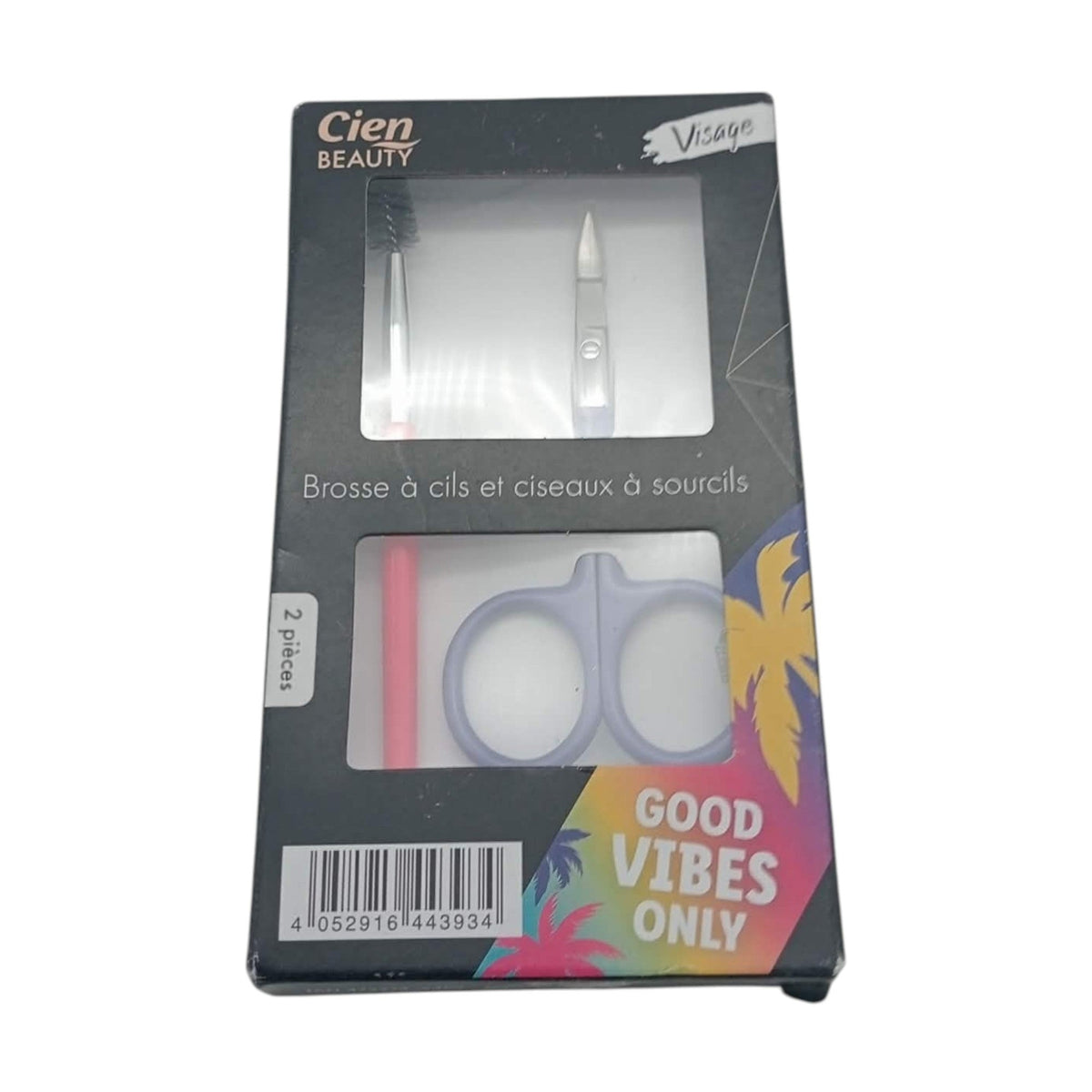 Eyelash Brush And Eyebrow Scissors